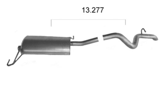 Endschalldämpfer Endrohr Endtopf Auspuff hinten Mercedes M-Klasse W163 ML 270CDI