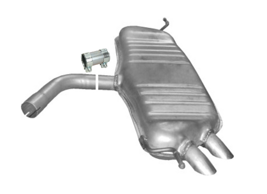 Final silencer Endpuff exhaust at the rear for VW Golf V 2.0 SDI 2004-2008 75PS