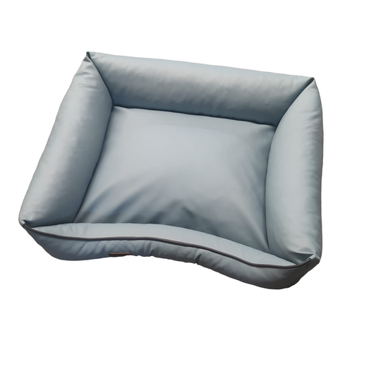 Hundebett Hundekorb Hundekissen Hundesofa Liegeplatz Kunstleder Gr.L Hellblau
