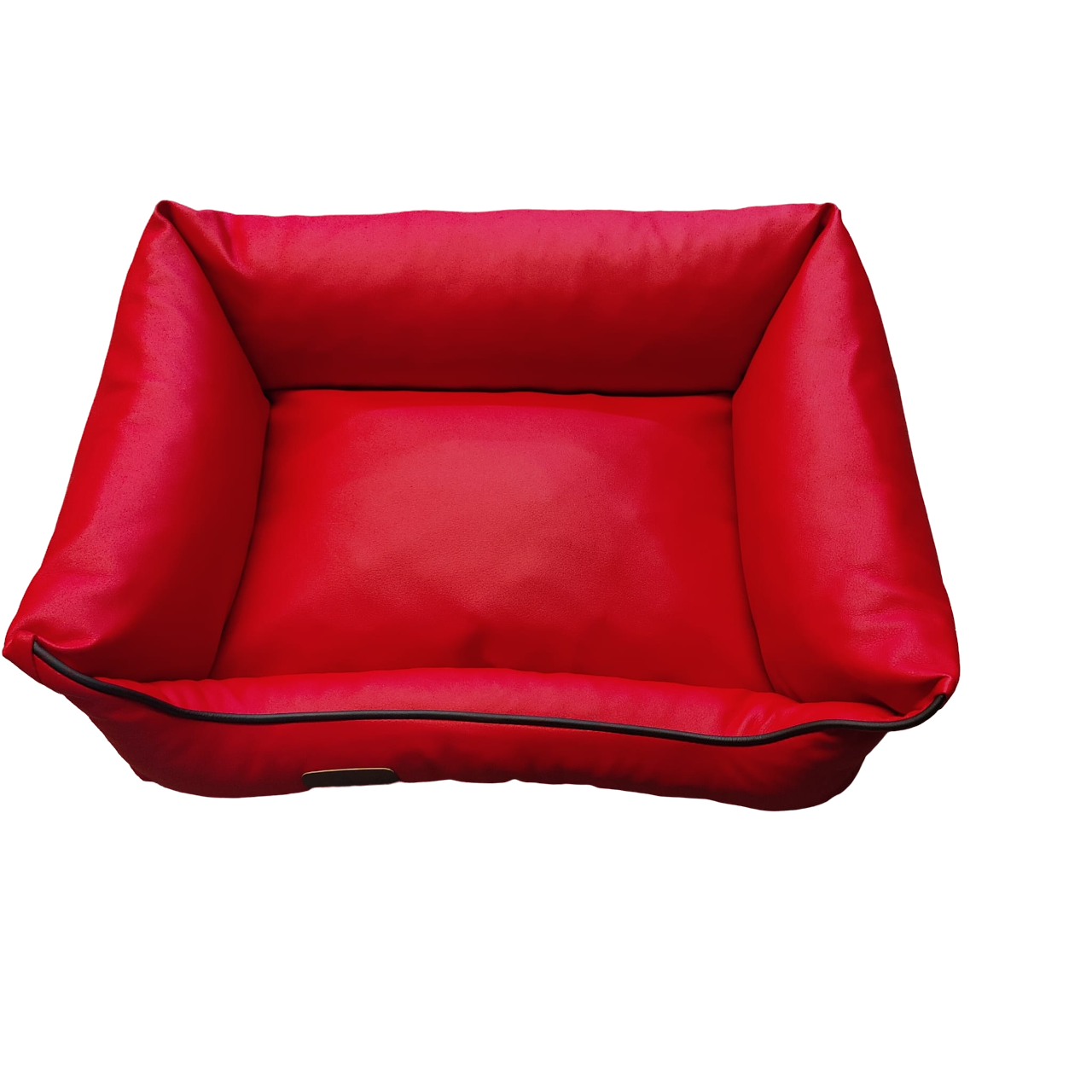 Hundebett Hundekorb Hundekissen Hundesofa Liegeplatz Kunstleder Korb Bett M Rot