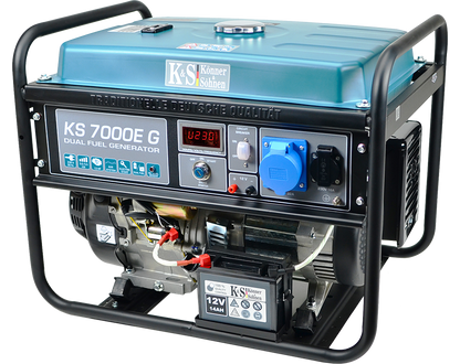 Notstromaggregat Dual LPG Gas Benzin 5,5KW Stromerzeuger Stromgenerator KS7000EG - Flex-Autoteile
