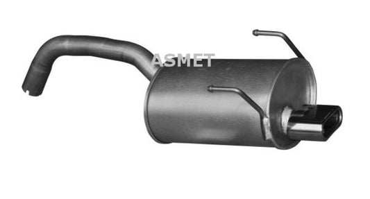 Asmet rear silencer rear exhaust Fiat 500 + C 1.4 74KW Panda 1.3 D