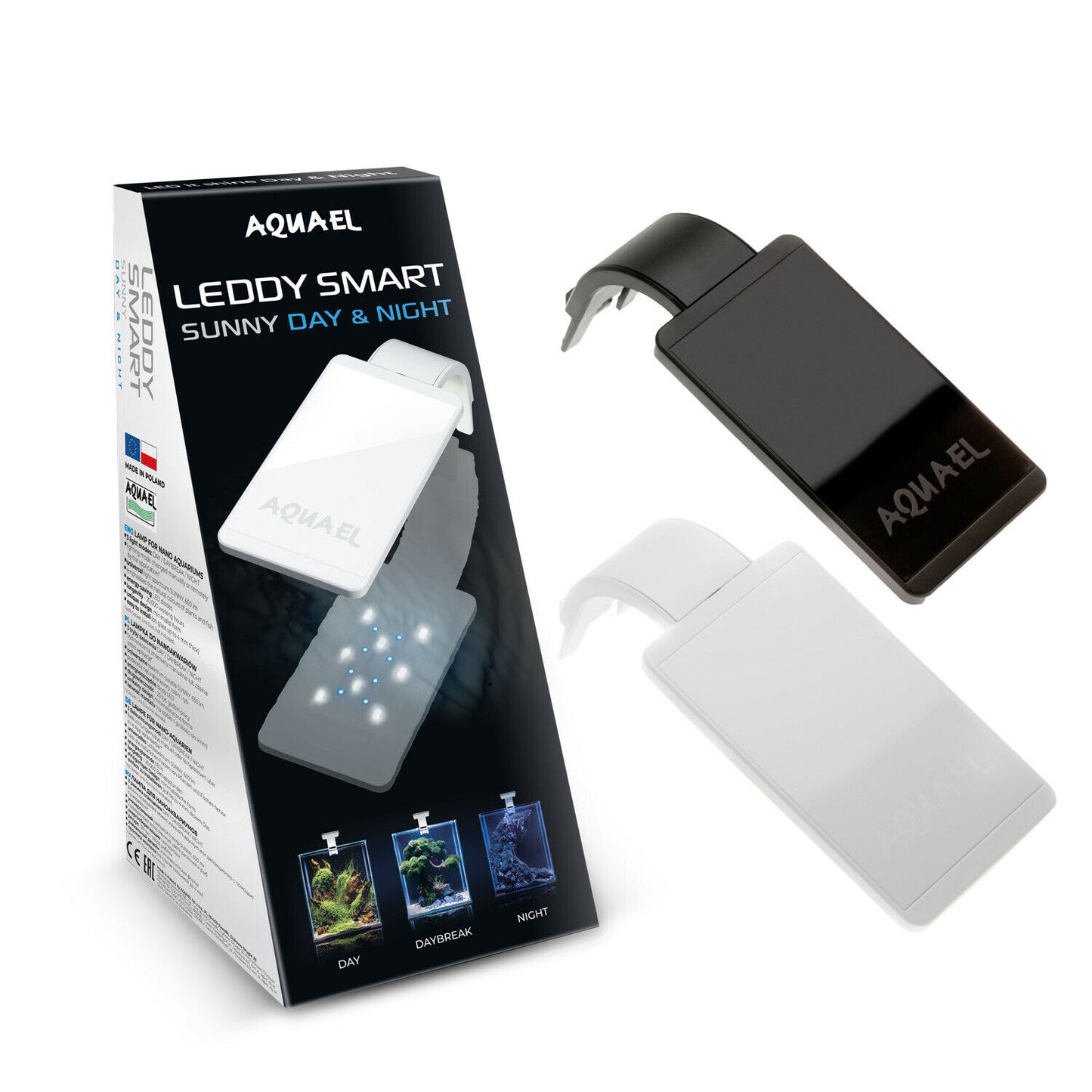 Aquael Leddy LED 4,8 W Smart Sunny Night+Day Black Leuchte App steuerbar