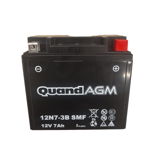 Motorradbatterie 12N7-3B AGM Quand Motorrad 90A 7Ah für Yamaha SR XQ YP Hyosung