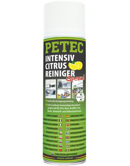 PETEC 72950 Intensiv-Citrusreiniger Spray Kleberentferner Reinigungsspray 500ml