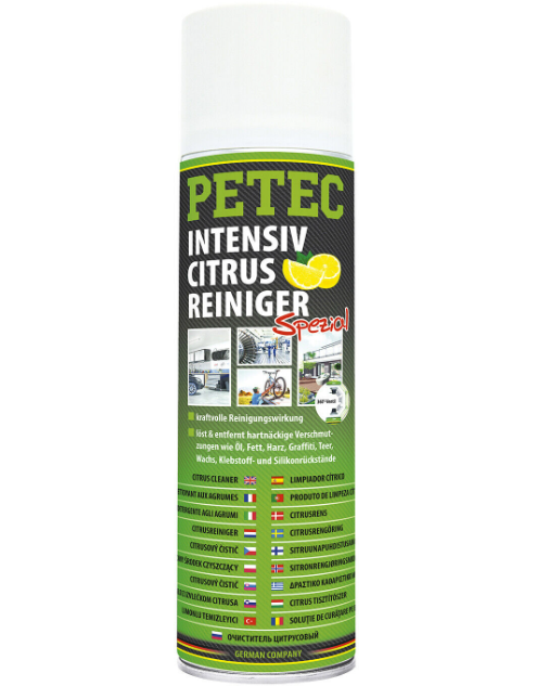 PETEC 72950 Intensiv-Citrusreiniger Spray Kleberentferner Reinigungsspray 500ml