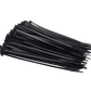 100 Stück Kabelbinder Schwarz 8 x 450 mm Kunststoff Strapsband Zurrband max 54kg - Flex-Autoteile