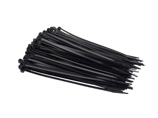 100 Stück Kabelbinder Schwarz 8 x 450 mm Kunststoff Strapsband Zurrband max 54kg - Flex-Autoteile