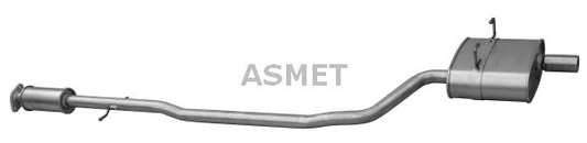 Asmet muffler rear exhaust for Mini Cooper Cabrio R50 R52 R53