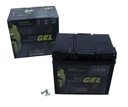 Intact Gel Batterie C60-N30L-A 12V 30Ah 330A 179x125x166 mm Motorrad Quad Roller