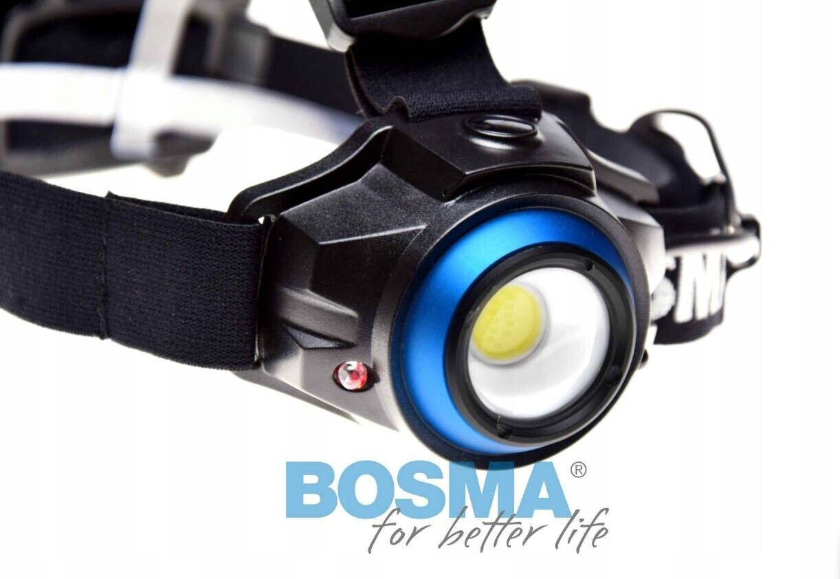 Bosma LED 500lm Akku Stirnlampe Outdoor Fahrrad Wandern Survival Licht Kopflampe