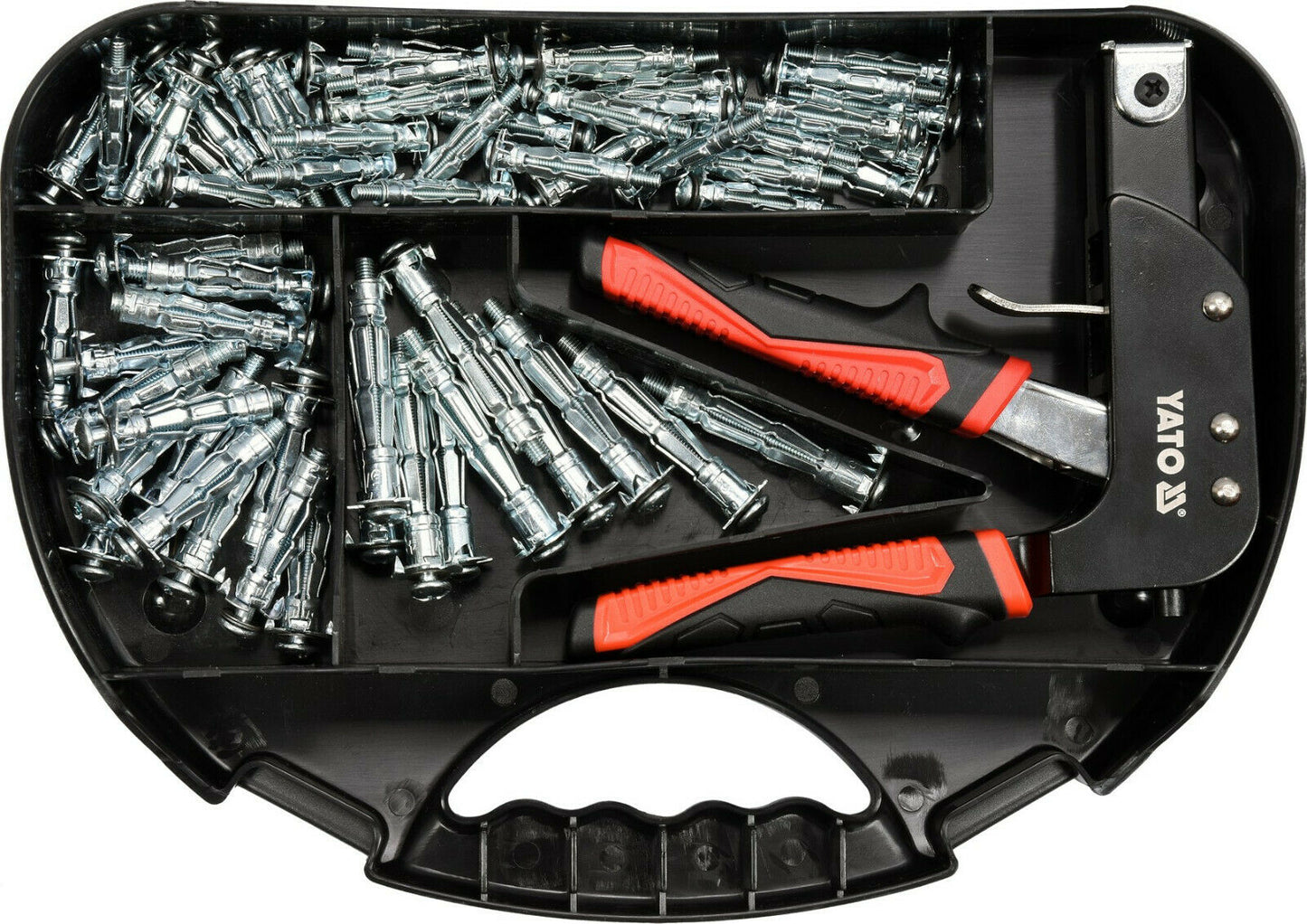 Yato YT-51451 Hohlraumdübelzange Set 60tlg Trockenbau M4-M6 Molly Pin Crimper