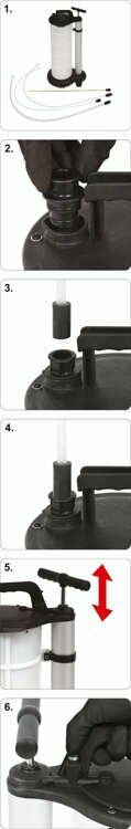 YATO Ölabsauggerät Ölabsaugpumpe 9L Umfüllpumpe Handpumpe Motor Öl Getriebeöl
