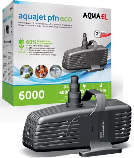 Aquael Aquajet PFN ECO 6000 29W Teichpumpe Springbrunnen Fontänen/Kreiselpumpe