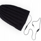 Forever Strickmütze mit Kopfhörer und Micro Winter Schwarz 3,5 Klinke 120cm