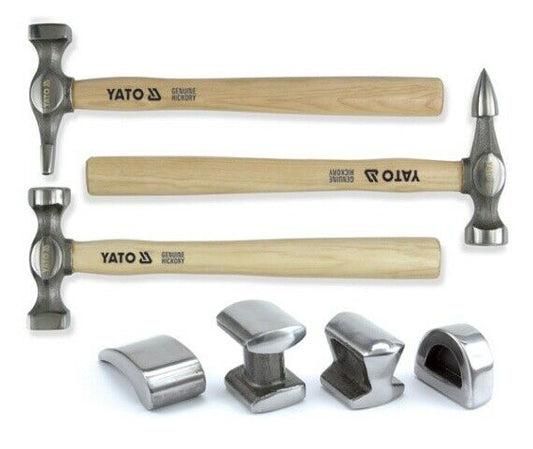 Yato YT-4590 Ausbeulwerkzeug Satz Ausbeul-Hammer Set Werkzeug Treibhammer KFZ