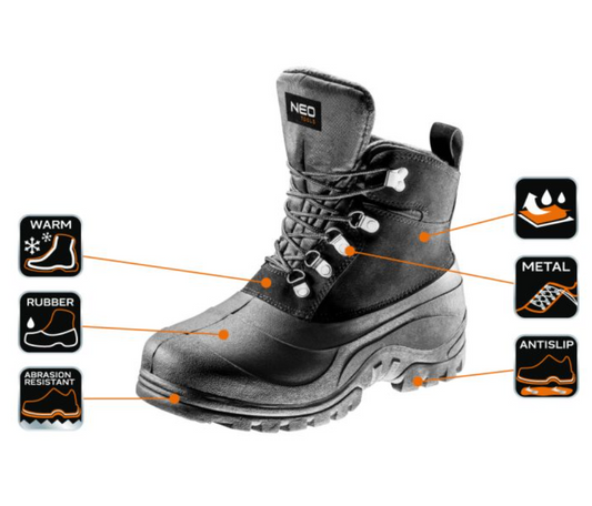 NEO Arbeitsschuhe Winter Fleecefutter Arbeitsstiefel Schneestiefel Winterschuhe