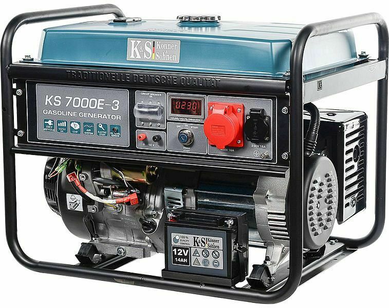KS7000E-3 Stromerzeuger Generator Benzin Notstromaggregat 5,5KW E-Start 400V 16A