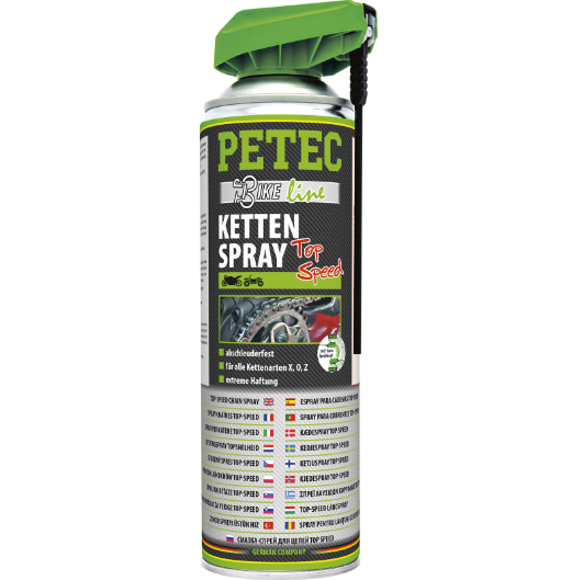 PETEC 70550 Kettenspray Kettenfett Schmiermittel Kettenöl Sprühfett Bike 500ml