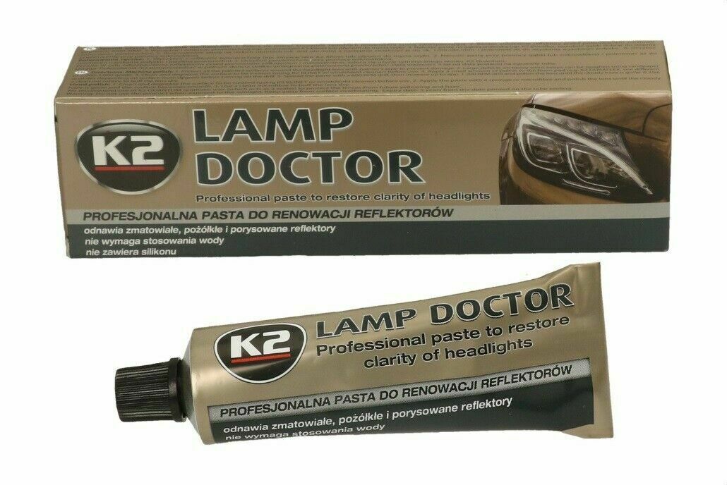 K2 Lamp Doctor 60G headlight polish polishing paste clean scratches away
