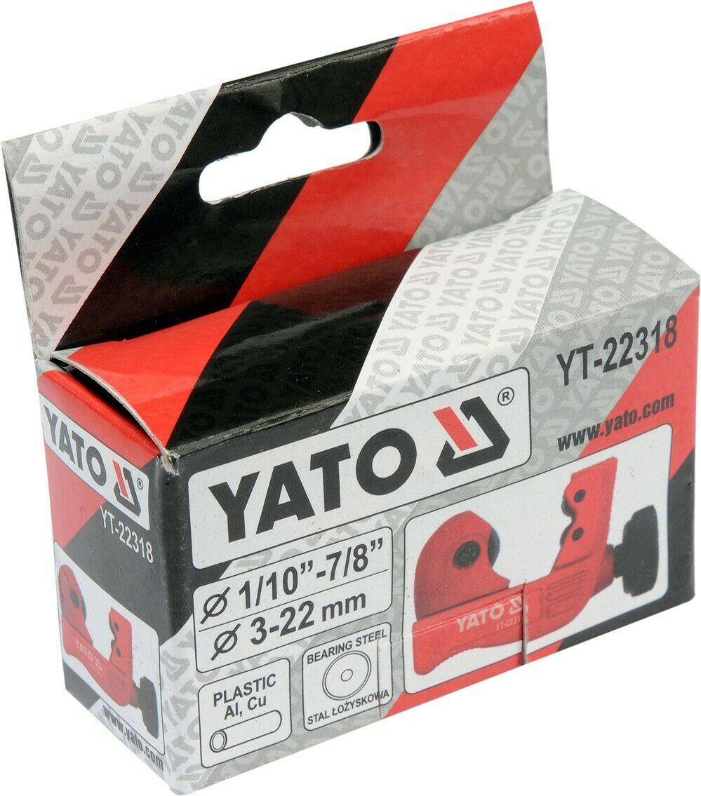 Yato YT-22318 Mini Rohrschneider Rohrabschneider 3-22 mm Kupfer Alu Kunststoff