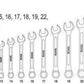 Yato yt-0363 ring / fork key set chrome-vanadium steel