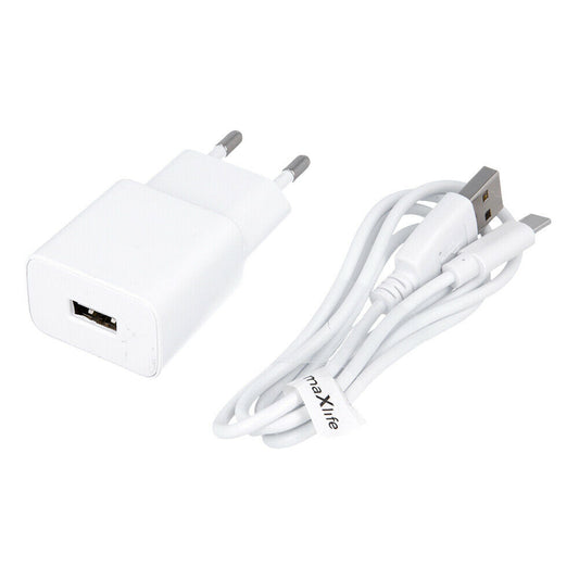 Universal Ladegerät Netzteil 1A Daten Ladekabel 1m USB auf USB-C Handy Tablet