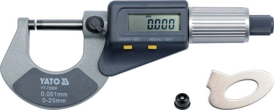 YATO YT-72305 Mikrometer 0,001-25mm Bügelmessschraube Feinmessschraube Digital