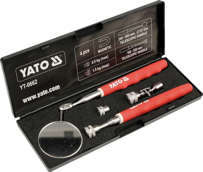 Yato YT-0662 Inspektionsset 5tlg Teleskop Inspektionsspiegel Magnetheber