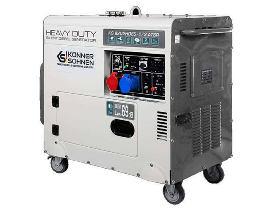 K&S Notstromaggregat 230V 400V Diesel Stromgenerator Notstromerzeuger 7.5kW ATS - Flex-Autoteile