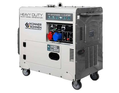 K&S Notstromaggregat 230V 400V Diesel Stromgenerator Notstromerzeuger 7.5kW ATS - Flex-Autoteile