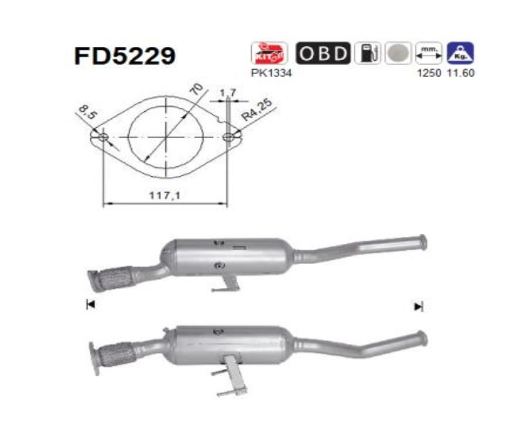 Rußpartikelfilter Dieselpartikelfilter NV400 Movano Master III 2.3dCi RWD 10/03-