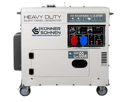 K&S Notstromaggregat 230V 400V Diesel Stromgenerator Notstromerzeuger 7.5kW ATS - Flex-Autoteile
