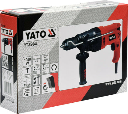 Yato YT-82044 Schlagbohrmaschine 1050W 13mm Schnellspannbohrfutter 0-2800 U/Min