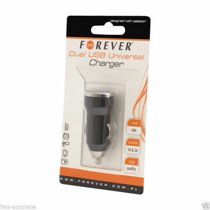 Universal Auto KFZ PKW USB Stecker Zigarettenanzünder Ladegerät 2 in 1  1A/2A - Flex-Autoteile