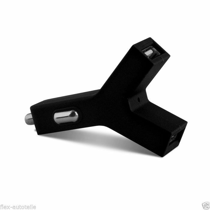 USB KFZ Ladegeät Autoadapter Zigarettenanzünder 2-fach 2A+1A Verteiler Buchse - Flex-Autoteile