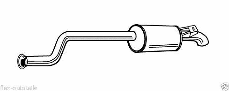 Endschalldämpfer Endtopf Auspuff für Renault Espace JK0 IV 1,9 2,0 2,2 dCi - Flex-Autoteile