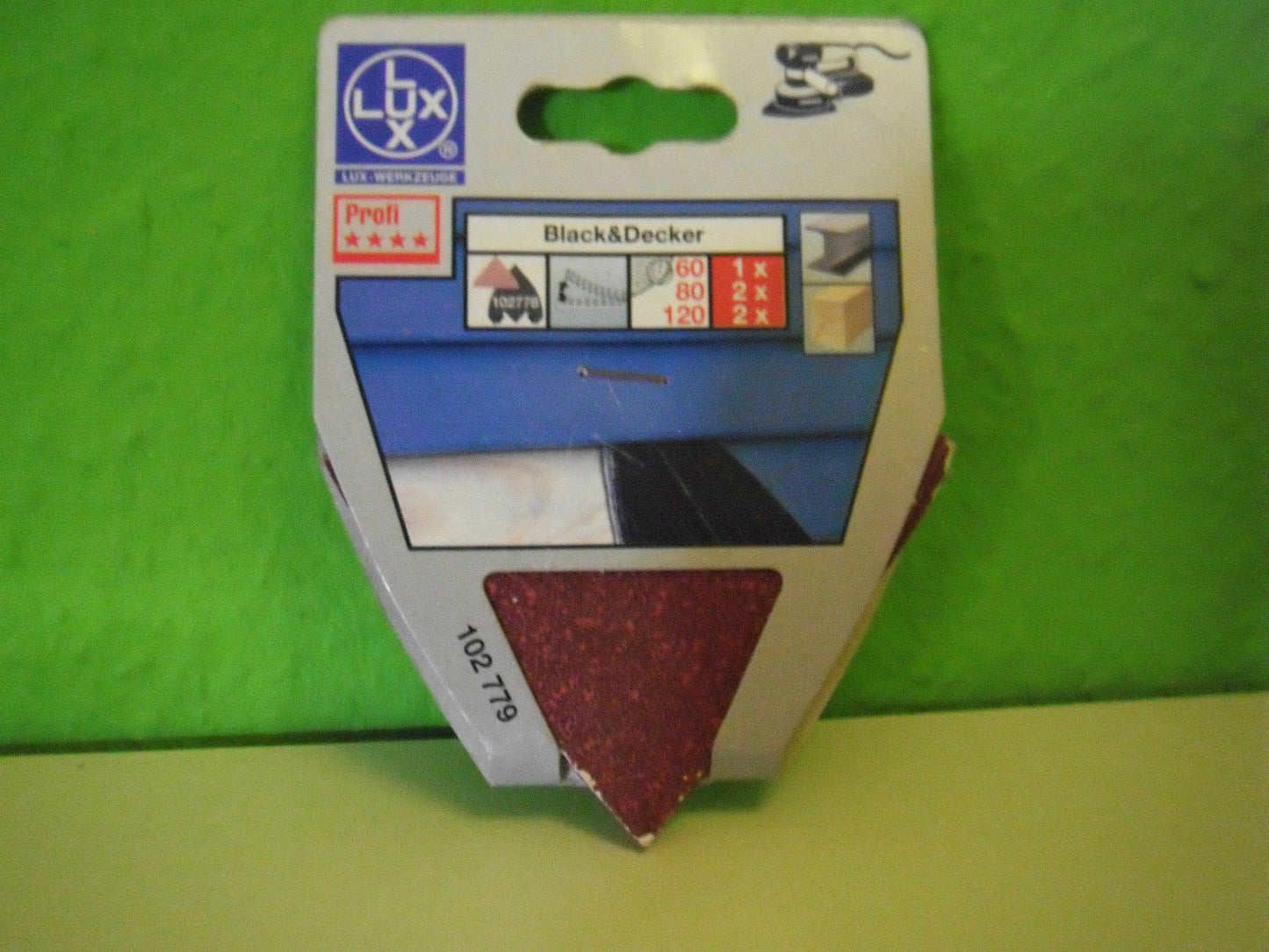 Dreieckschleifmaschienenpapier für Black&Decker,Bosch,Metabo 320 Korn 96mm Klett - Flex-Autoteile