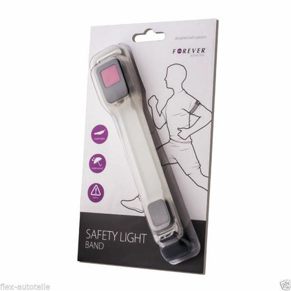 Lauflicht 2 LED´s Sicherheitslicht  Band Wasserfest Leuchtarmband Running Band - Flex-Autoteile