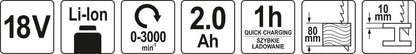 YATO Akku Säbelsäge 18V 2Ah Tigersäge Reciprosäge Fuchsschwanz Handsäge 1/2" - Flex-Autoteile