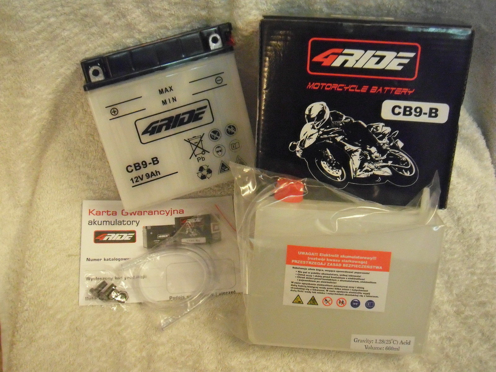 4RIDE CB9-B Motorradbatterie Batterie 130A 9Ah für Honda KTM Piaggio/Vespa - Flex-Autoteile