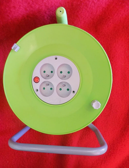 Kabeltrommel 40m 50m Schutzkontakt 230V Ohne Kabel Gehäuse Überlastungsschutz - Flex-Autoteile