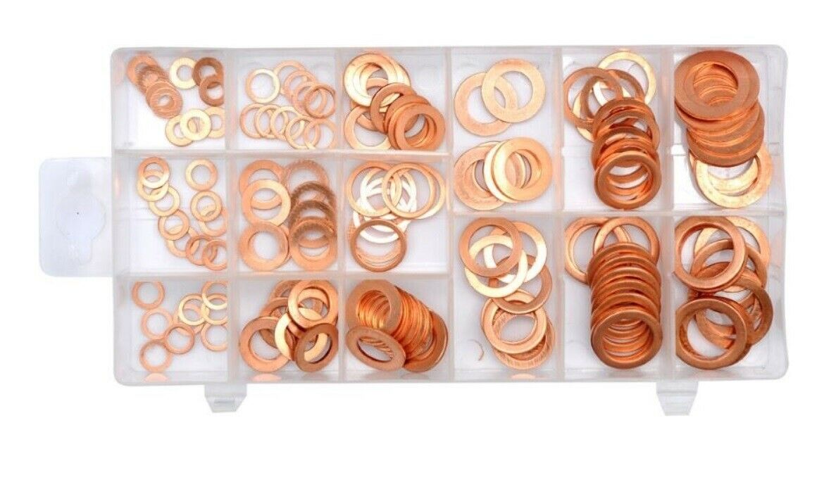 150pcs Copper Washers Copper Rings Gaskets Assortment Copper Washers - Flex  Car Parts – Flex-Autoteile