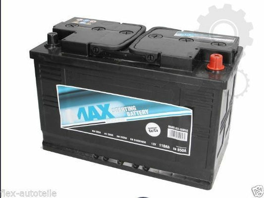 Autobatterie Starterbatterie 12V 110AH für Porsche Audi BMW PEUGEOT RENAULT VW - Flex-Autoteile