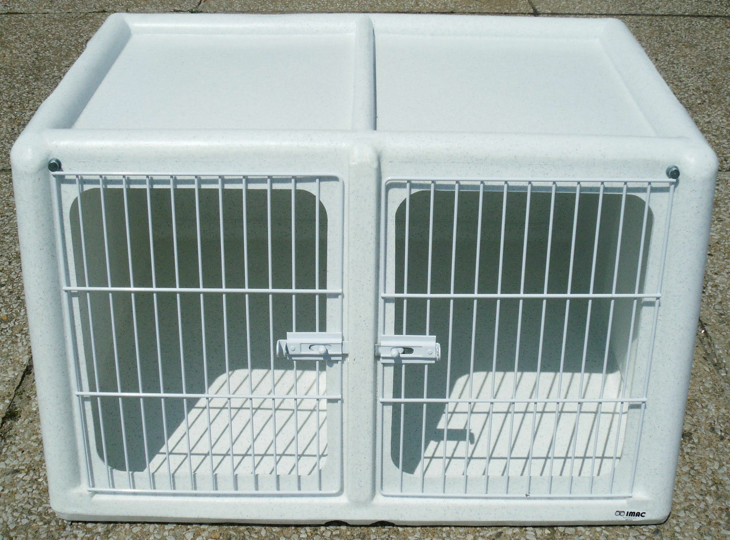 Transportbox Auto PKW Gitterbox Hundebox Doppelbox Kunststoff Käfig Dog 3 96x87 - Flex-Autoteile