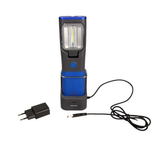 Philips LPL34UVX1 LED + UV Akku Arbeitslampe Handlampe Stablampe + Ladestation - Flex-Autoteile