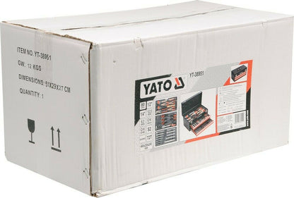 Yato Werkzeugkoffer Kiste Set 80tlg 1/2" Ratsche Schlüssel Zangen Hammer Imbus - Flex-Autoteile