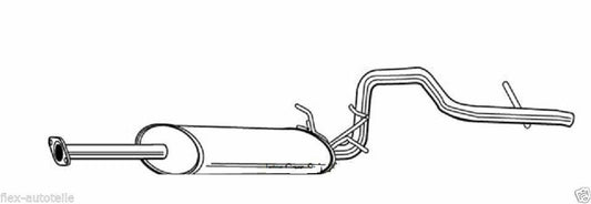 Endschalldämpfer Endtopf Auspuff hinten für  Peugeot 306 Cabrio 1,8 2,0 16V - Flex-Autoteile