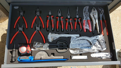Sonic 748529 Werkstattwagen S12 komplett gefüllt 485tlg Rollbarer Werkzeugkasten - Flex-Autoteile