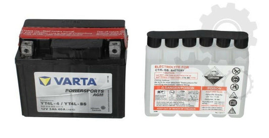 Varta AGM Motorradbatterie Batterie 3AH für Honda Suzuki Yamaha YT4L-4  YT4L-BS - Flex-Autoteile